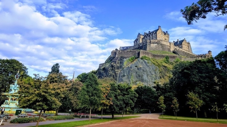 Edinburgh Castle from Princes Street Gardens by Andrew Girvan.