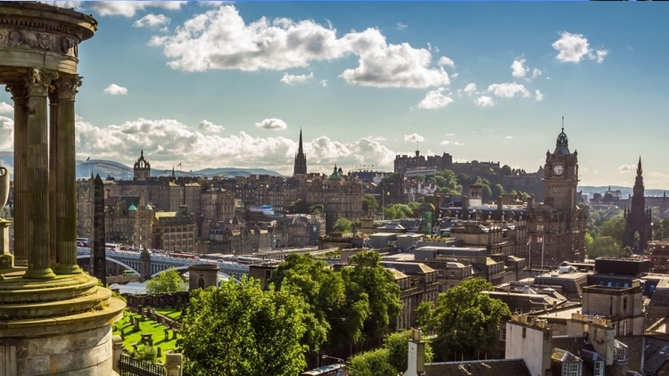 Edinburgh’s Skyline from Calton Hill by Artbees on Flickr.